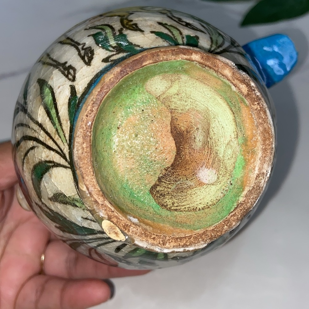 Vintage Collectible Hand Made Hand Painted Pottery Jug - Picture 12 of 17